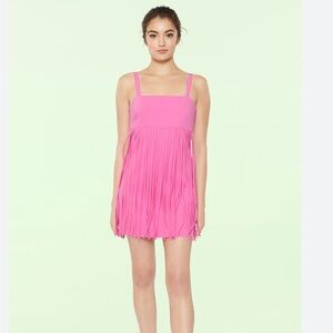 LIKELY PINK FRINGE MINI DRESS